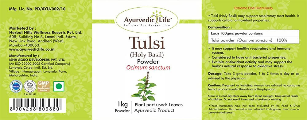 Ayurvedic Life Tulsi Powder | Grocsy