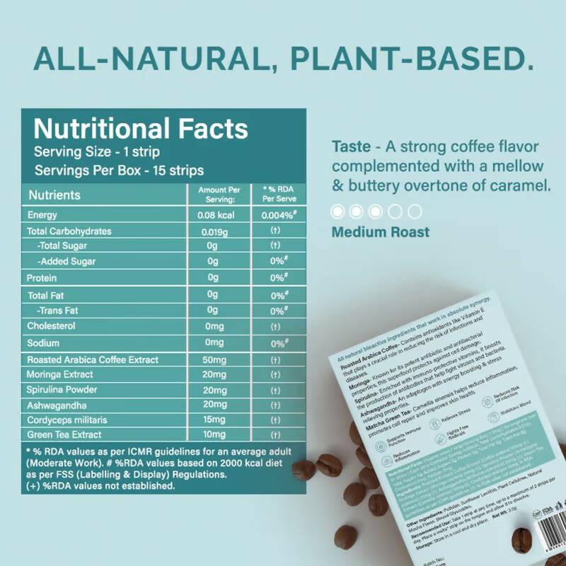 Wellbeing Nutrition Melts Superfood Latte Strips - Caramel Flavor | Grocsy
