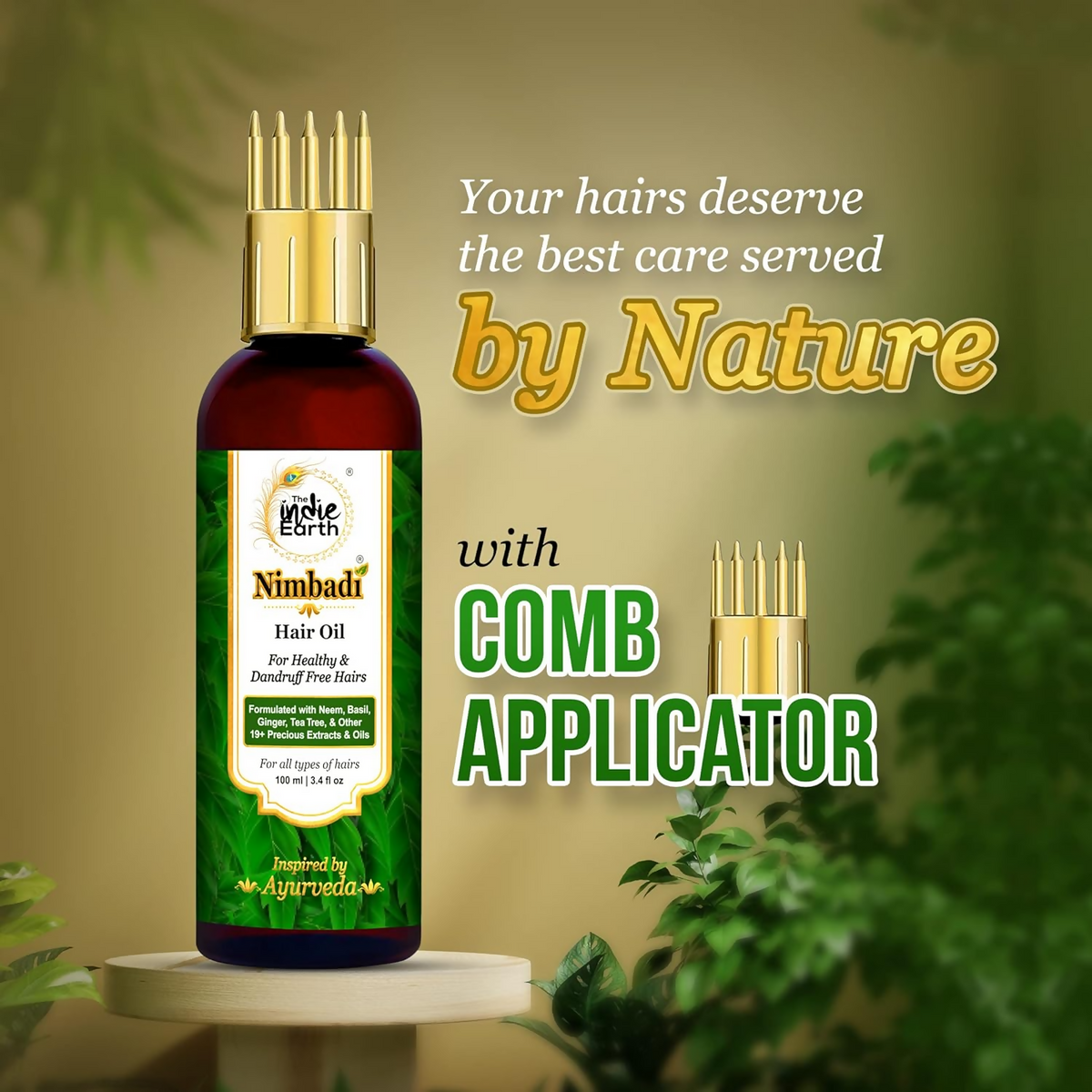 The Indie Earth Nimbadi Hair Oil For Healthy & Dandruff Free Hairs | Grocsy