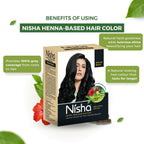 Nisha Henna Based Hair Colour for Women & Men Natural Black | Grocsy