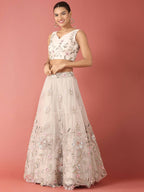 House of Panchhi Grey Net Sequinse Work Lehenga & Blouse, Dupatta | Grocsy