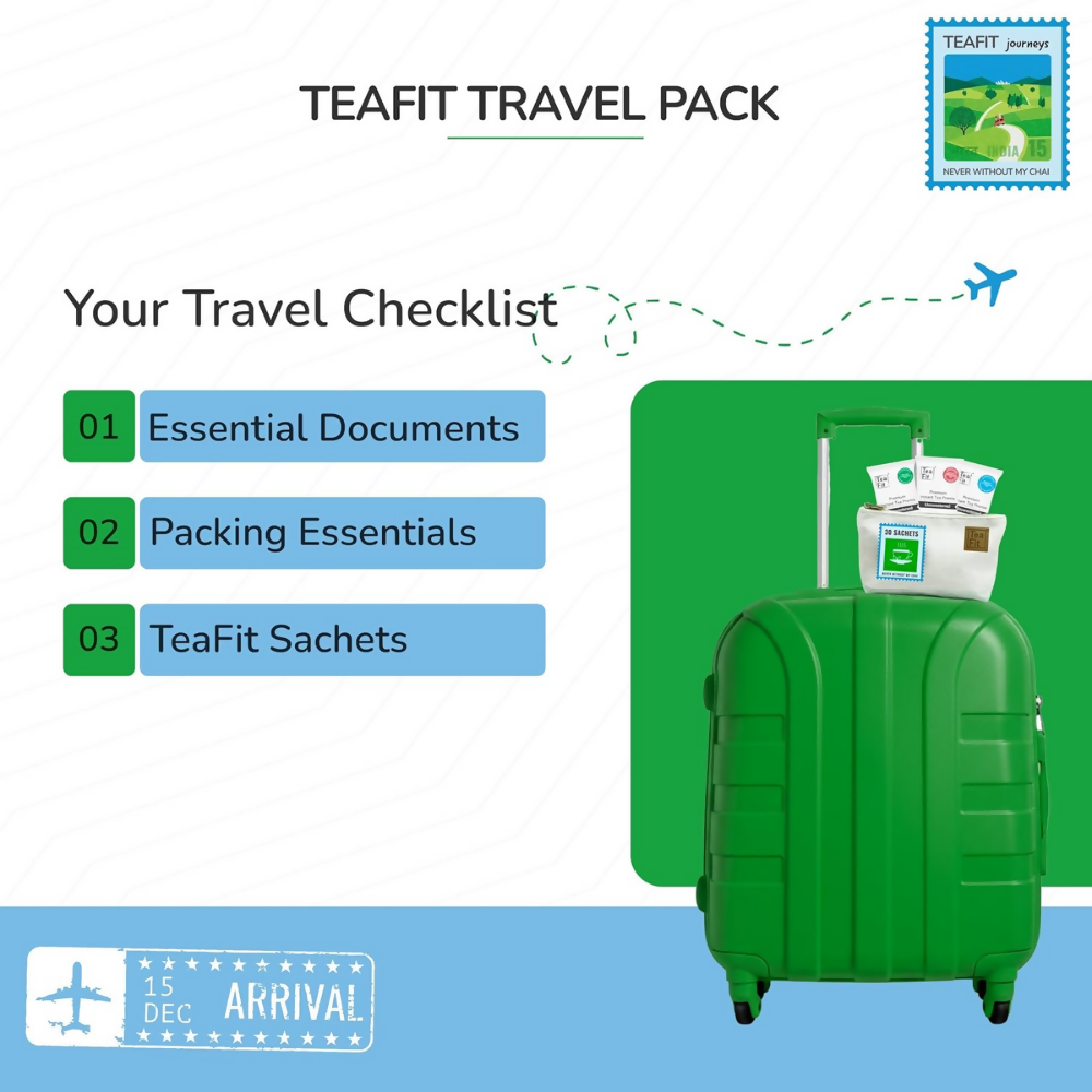 TeaFit No Sugar Instant Ginger Tea Premix - Travel Pack | Grocsy