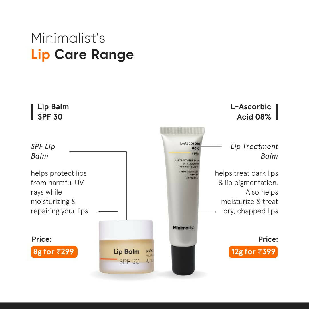 Minimalist 8% L-Ascorbic Acid Lip Treatment Balm | Grocsy