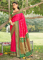 Shree Shyam Fashion Pink Soft Silk Saree | Grocsy