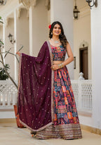 Wedding Partywear Colour Full Slim Georgette Lehengha Choli With Dupata - Agnidhara | Grocsy