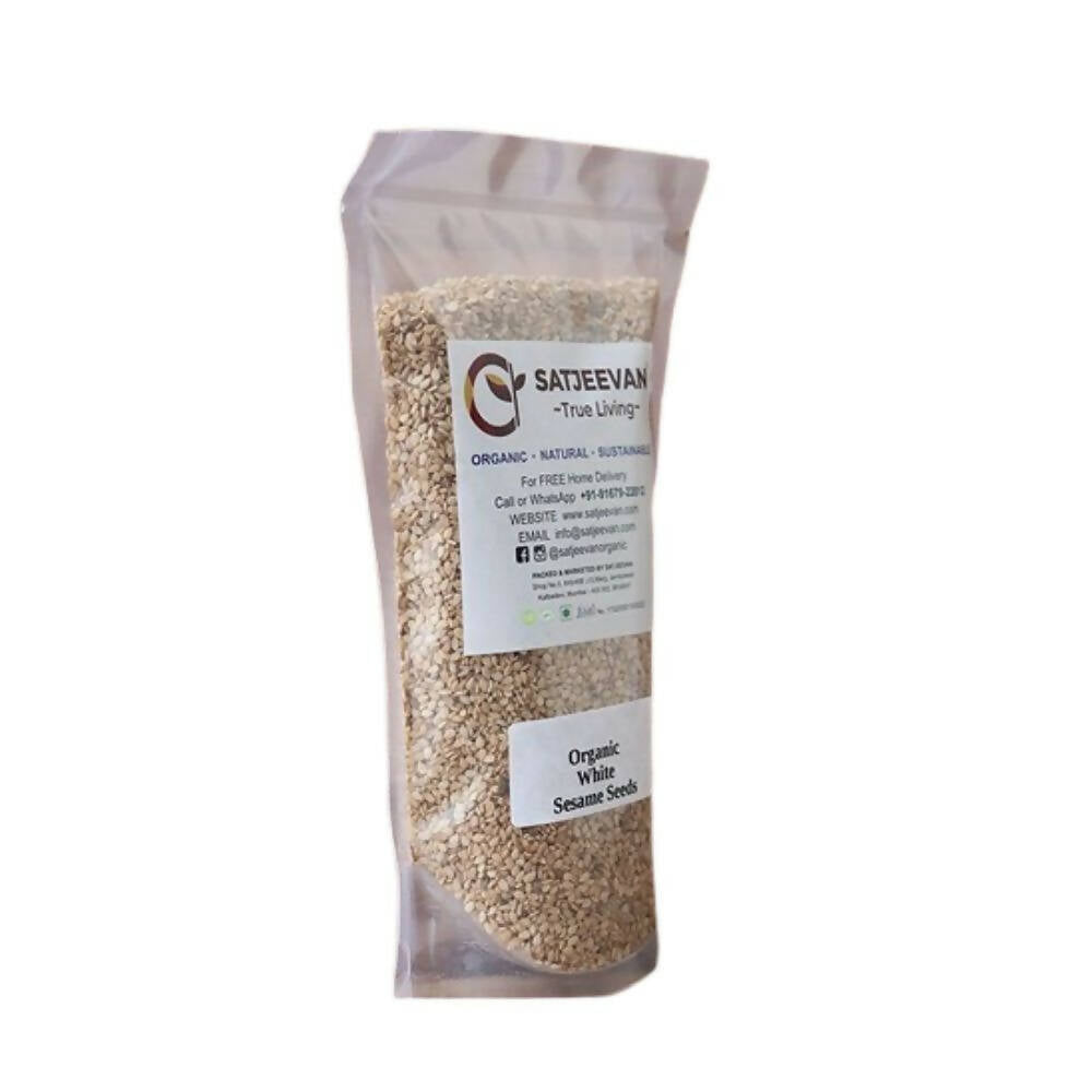 Satjeevan Organic White Sesame Seeds | Grocsy