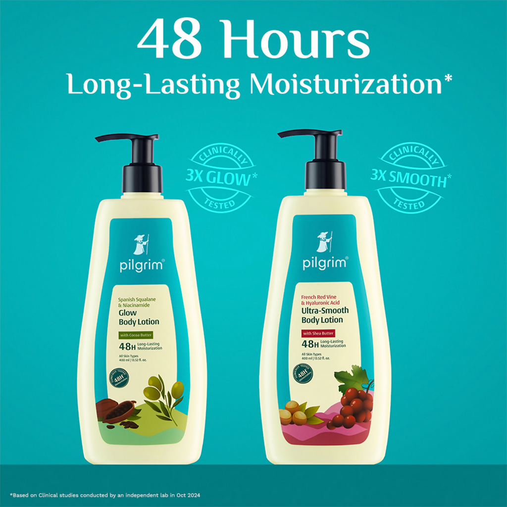 Pilgrim Spanish Squalane & Niacinamide Glow Body Lotion | Grocsy