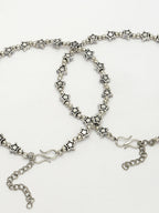 NVR Women's Set of 2 Silver-Plated Star Design Anklets | Grocsy