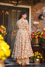 Aayaa Designer Printed Full Flared Suit | Grocsy