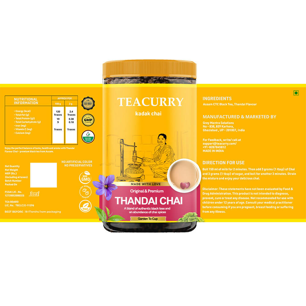 Teacurry Thandai Chai Powder | Grocsy