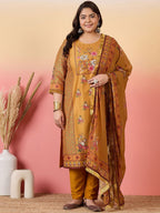 Sztori Women Floral Printed Regular Kurta with Trousers & With Dupatta | Grocsy