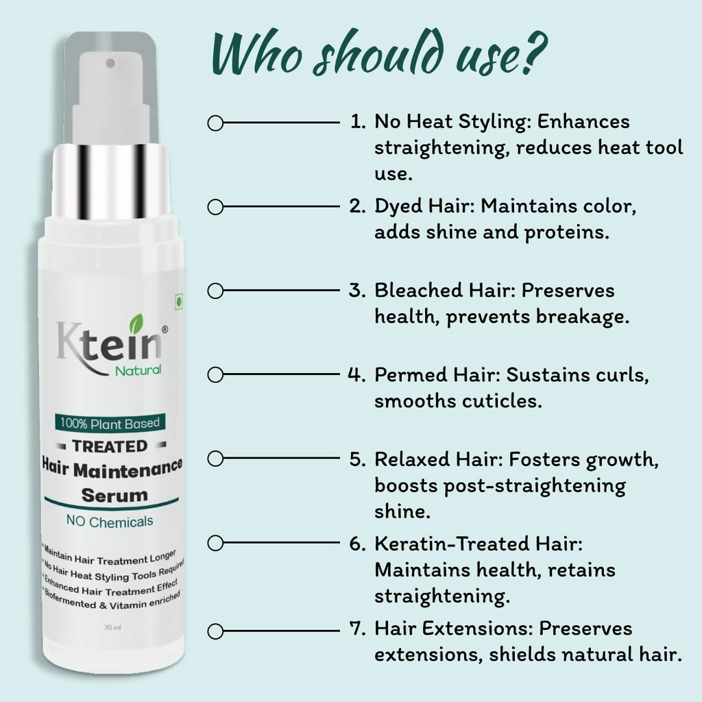 Ktein 100% Plant Based Treated Hair Maintenance Serum | Grocsy