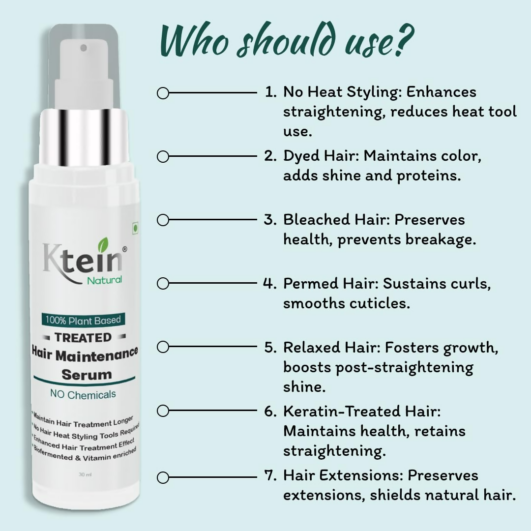 Ktein 100% Plant Based Treated Hair Maintenance Serum | Grocsy