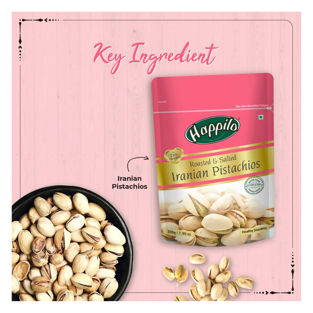 Happilo Premium Roasted & Salted Iranian Pistachios | Grocsy