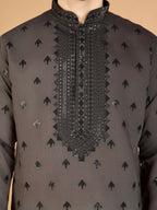 Vastranavya Brown Exclusive Festival Wear Viscose Silk Thread with Sequence Embroidered Work Kurta with Dupatta | Grocsy