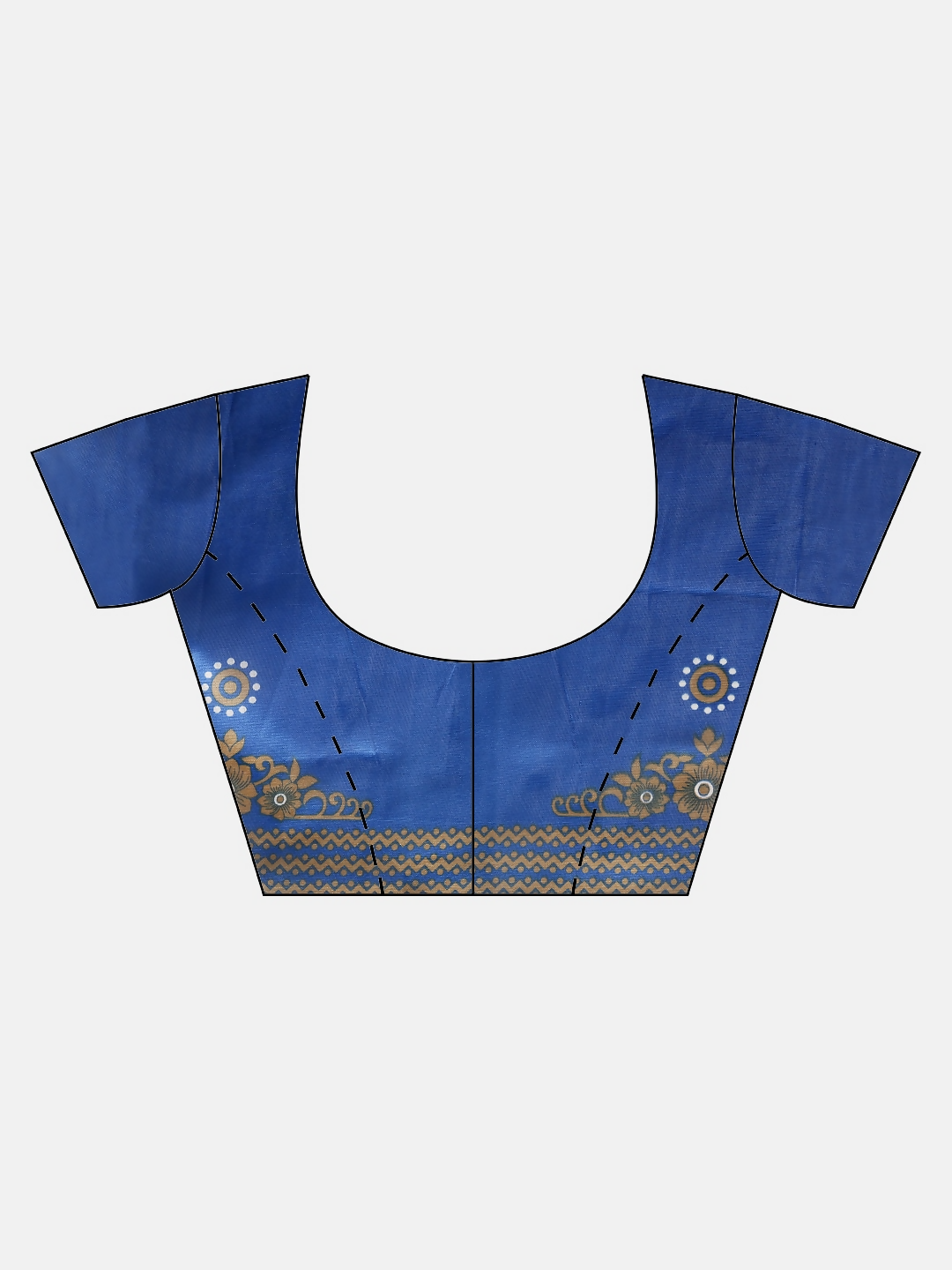 Saree Mall Blue Printed Bhagalpuri Saree | Grocsy