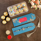 Meenakari Rakhi & Ferrero Rocher Rakhi Printed Box | Grocsy