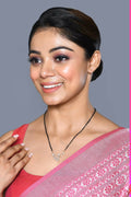 Joban Fashion Women Golden White Ad Mangalsutra With Chain And Without Earrings | Grocsy