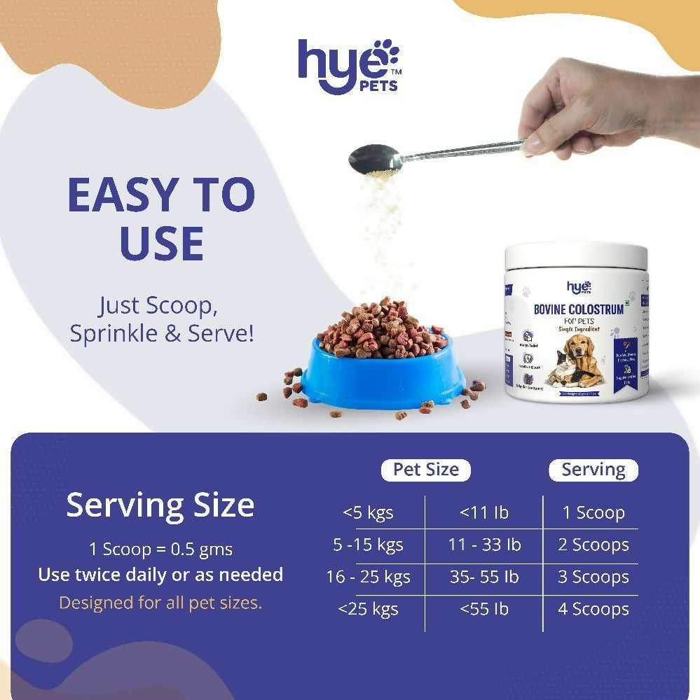 Hye Pets Bovine Colostrum Powder For Dogs & Cats | Grocsy