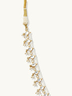 Nuyug 22K Gold-Plated Pearl Drops Matha Patti cum Necklace | Grocsy