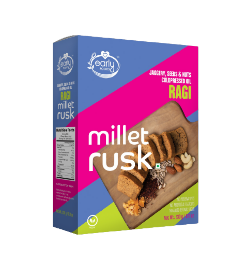 Early Foods Ragi Millet Rusk | Grocsy