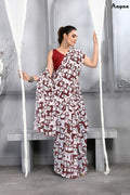 Aayaa Designer Printed Georgette Saree - Multi Color | Grocsy