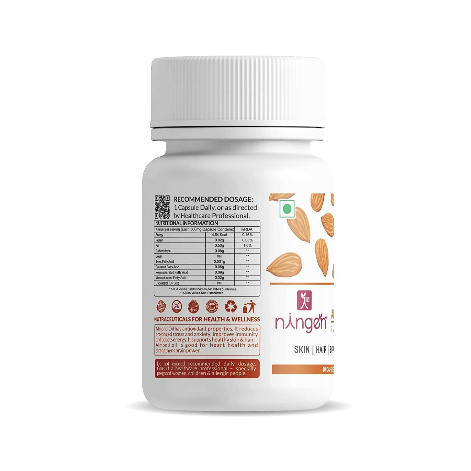 Ningen Almond Oil Capsules | Grocsy