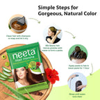 Neeta Henna Powder for Hair, Henna-Based Hair Color Natural Brown (Pack of 6) | Grocsy