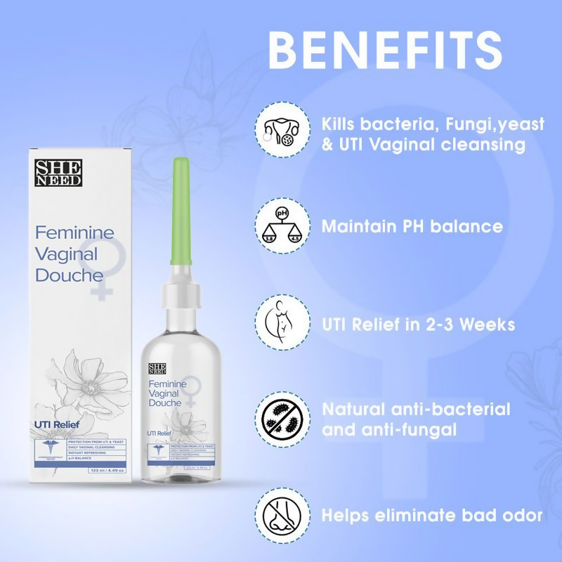 SheNeed Feminine Vaginal Douche- UTI Relief | Grocsy