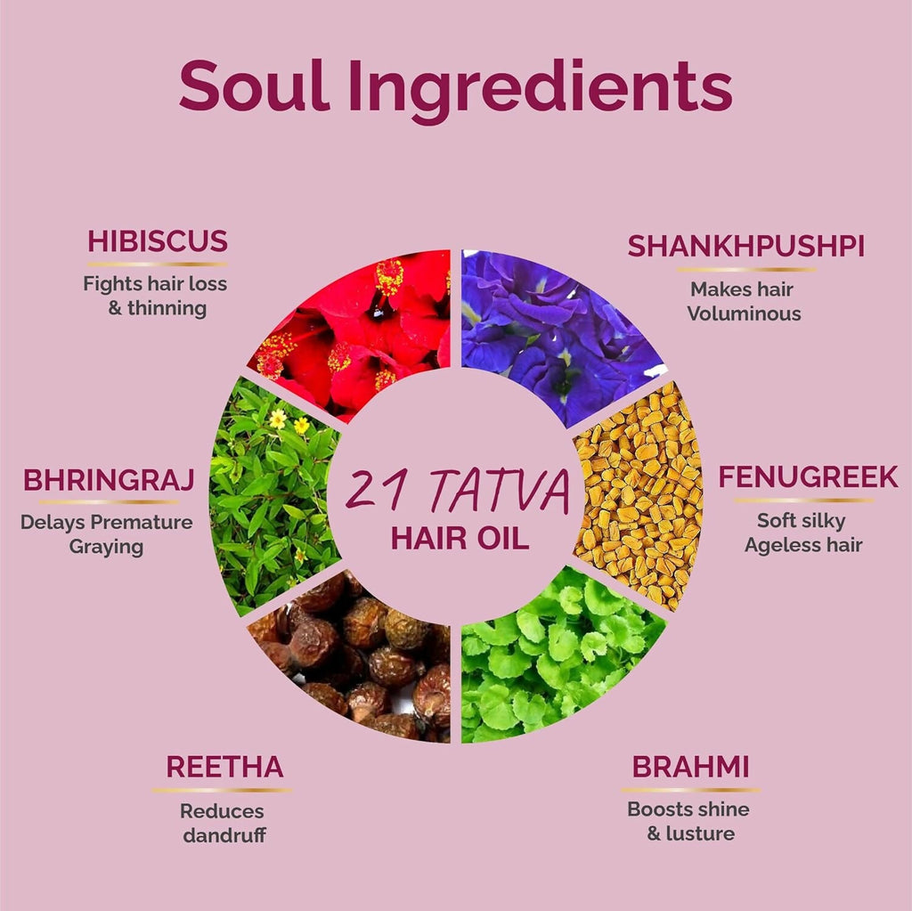 Vedic Valley Ayurvedic 21 Tatva Hair Brew Oil with 21 Herbs | Grocsy