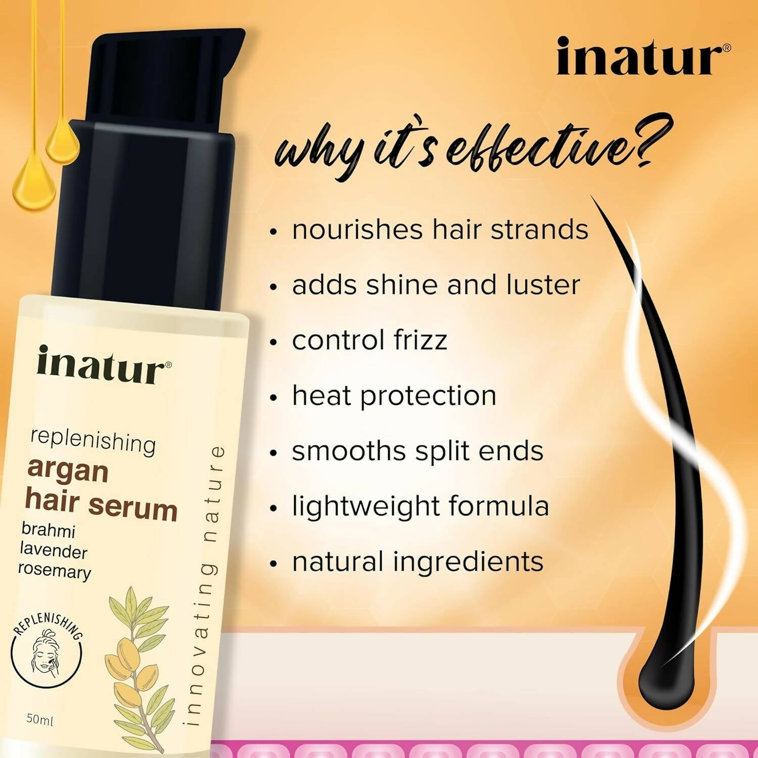 Inatur Argan Hair Serum | Grocsy