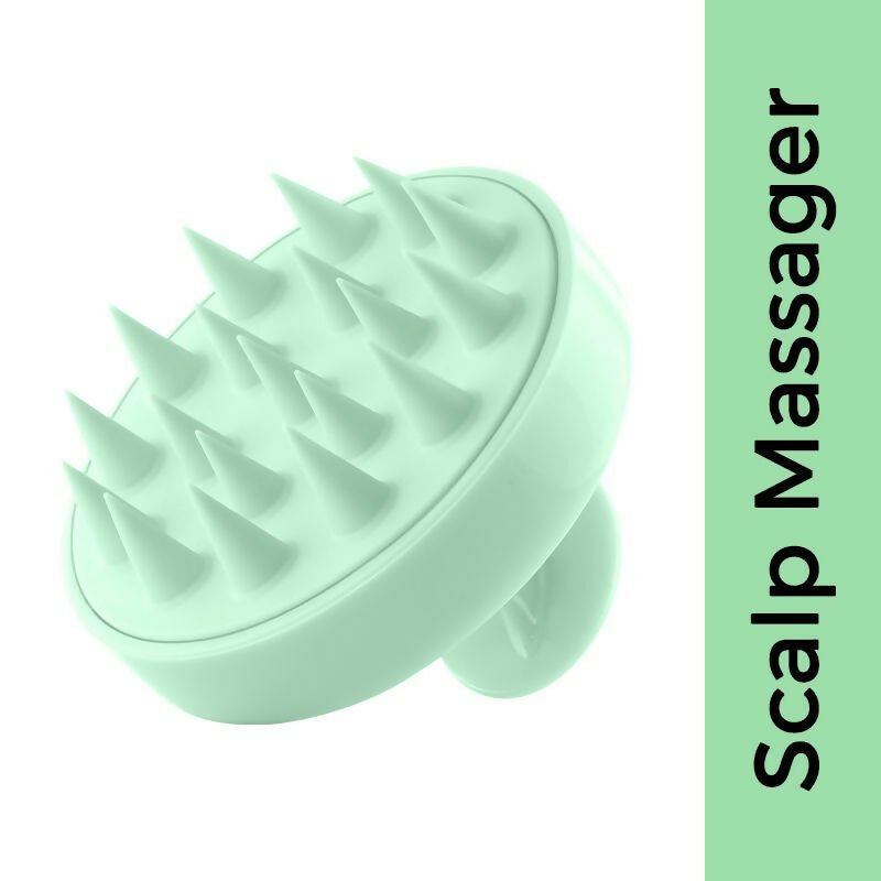 Nykaa Naturals Scalp Massager Brush For Blood Circulation & Natural Hair Growth - Green | Grocsy