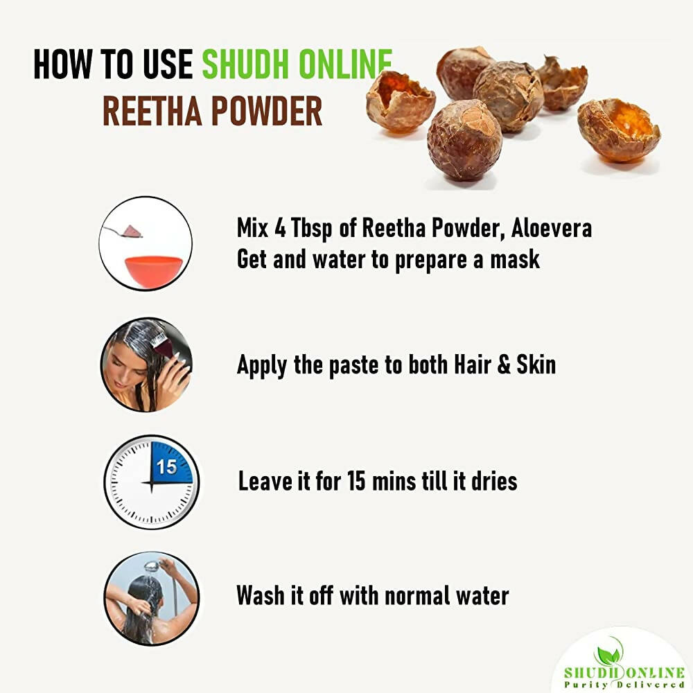 Shudh Online Organic Aritha-Reetha Powder | Grocsy