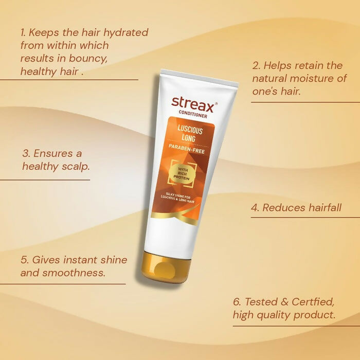 Streax Luscious Long Conditioner with Rich Protein for Reduces Hairfall | Grocsy