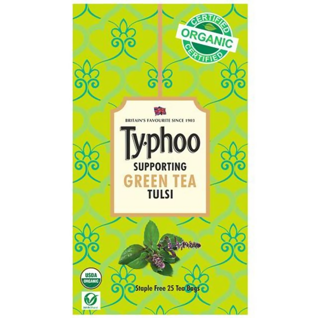 Typhoo Supporting Tulsi Green Tea Bags | Grocsy