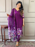 Partywear Designer Tebby Wine Stitched Suit With Dupatta - Tanisha | Grocsy