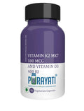 Purayati Vitamin K2 MK7 100 mcg And Vitamin D3, 400 IU Capsules | Grocsy