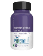 Purayati Vitamin K2 MK7 100 mcg And Vitamin D3, 400 IU Capsules | Grocsy
