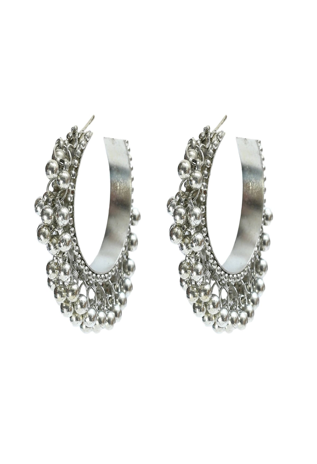 Mominos Fashion Johar Kamal Women's Oxidised Ghungroo Earrings