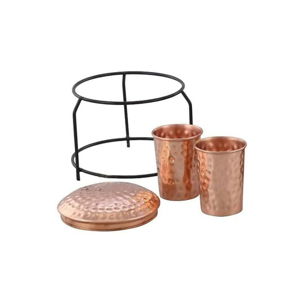 Not Available Copper Water Dispenser with 2 Glass and Stand | Grocsy