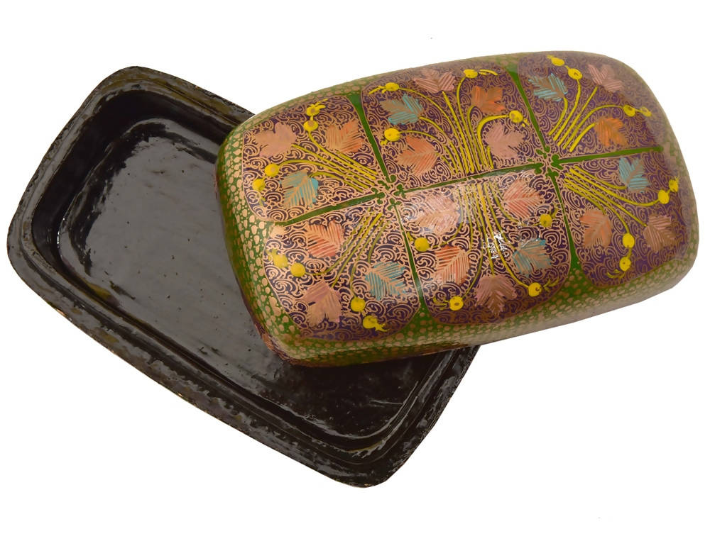 Nizalia Assorted Chinar Oval Box Mov Colour With Chinar - Limited Time Offer | Grocsy