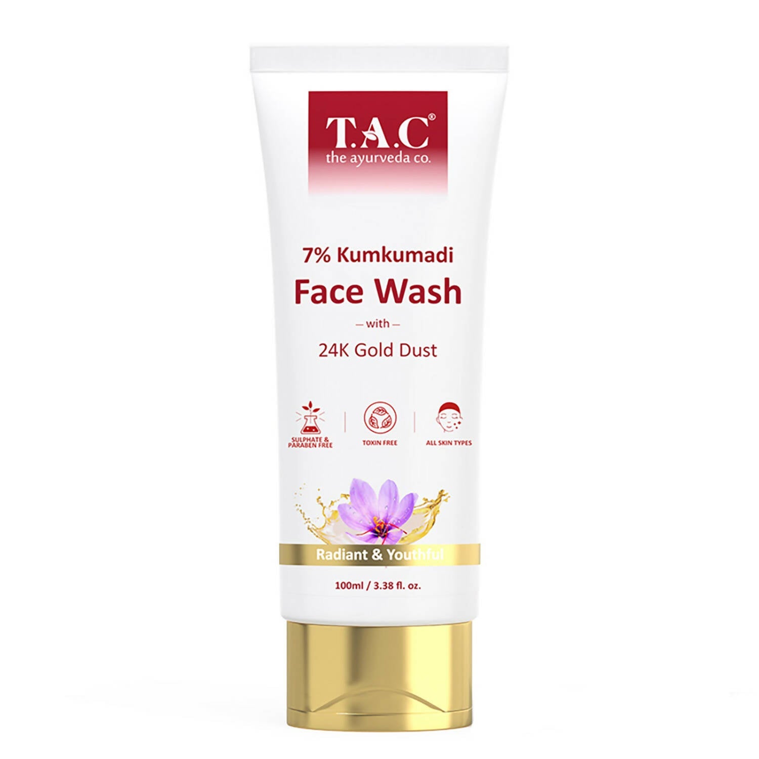 TAC - The Ayurveda Co. 7% Kumkumadi Face Wash for Glowing Skin | Grocsy