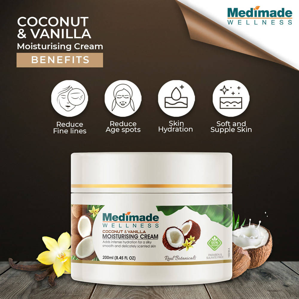 Medimade Wellness Coconut & Vanilla Moisturising Cream | Grocsy