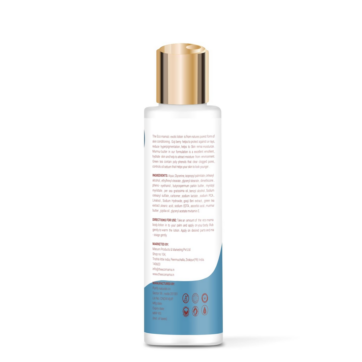 The Eco Mama Moisturizing Body Lotion with Goji Berry, Green Tea & Murmur Butter | Grocsy