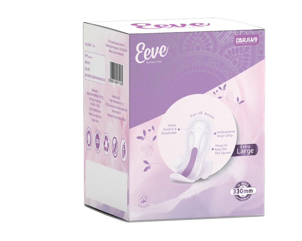 Herbs & Hills Eeve Anion Sanitary Napkin Extra Large | Grocsy