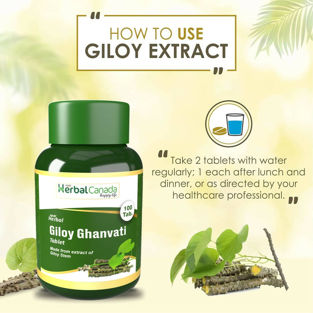 Herbal Canada Giloy Ghanvati Tablets | Grocsy