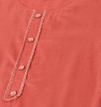 Orange Chinon Silk Embroidered Straight Kurta with Trouser & Dupatta - Salimar | Grocsy