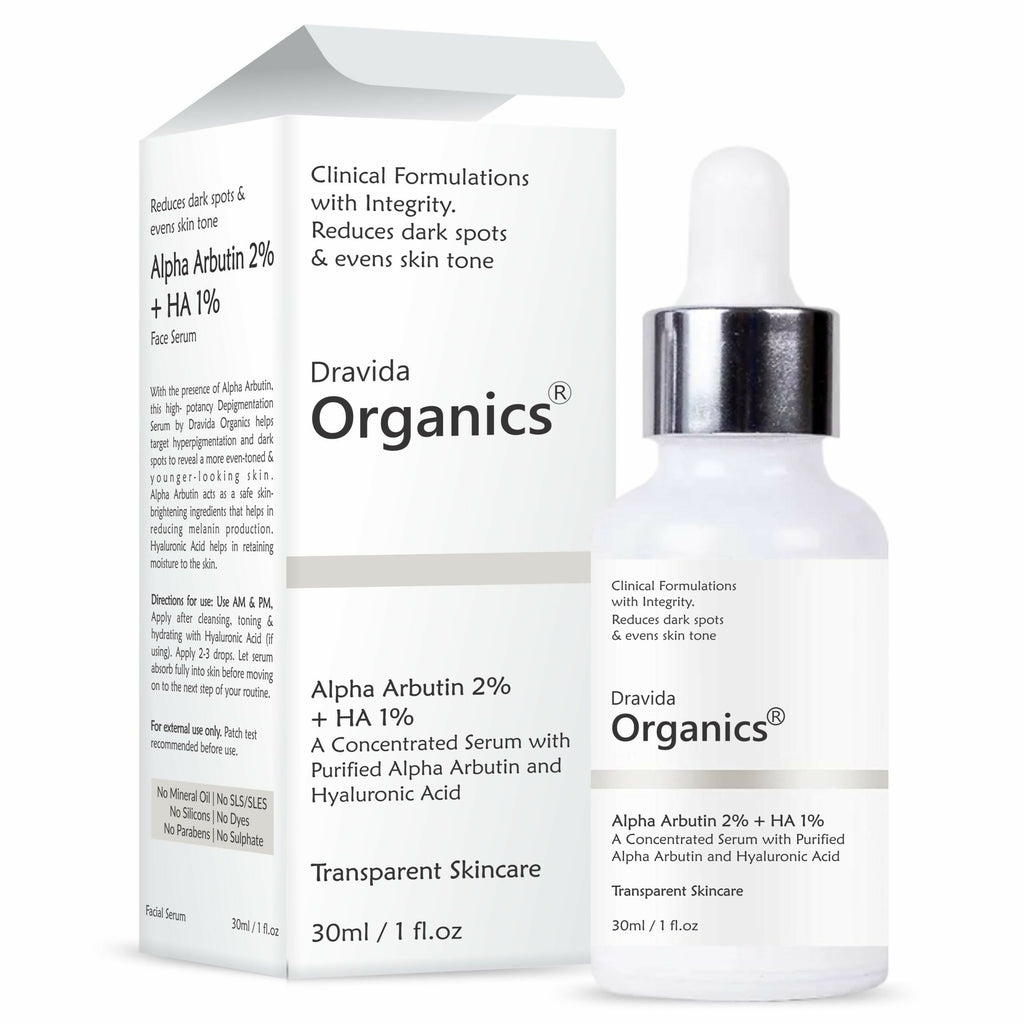 Dravida Organics Alpha Arbutin Face Serum | Grocsy
