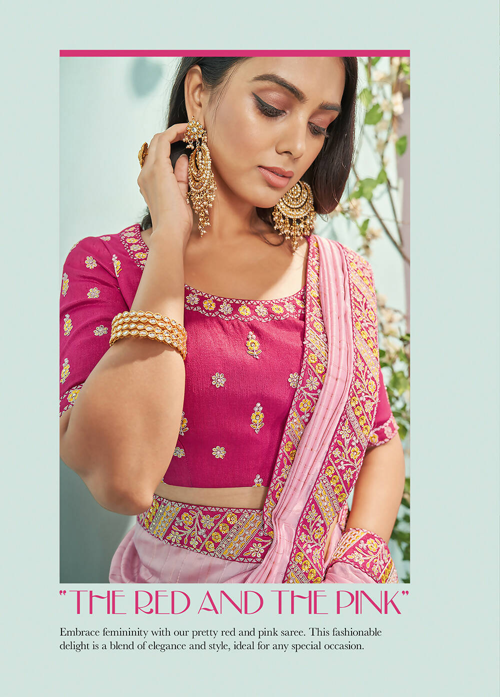 Light Pink Organza Texture Saree With Unstitched Blouse Piece - Norita Ikshita | Grocsy