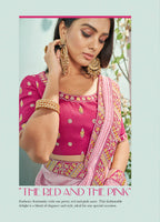 Light Pink Organza Texture Saree With Unstitched Blouse Piece - Norita Ikshita | Grocsy